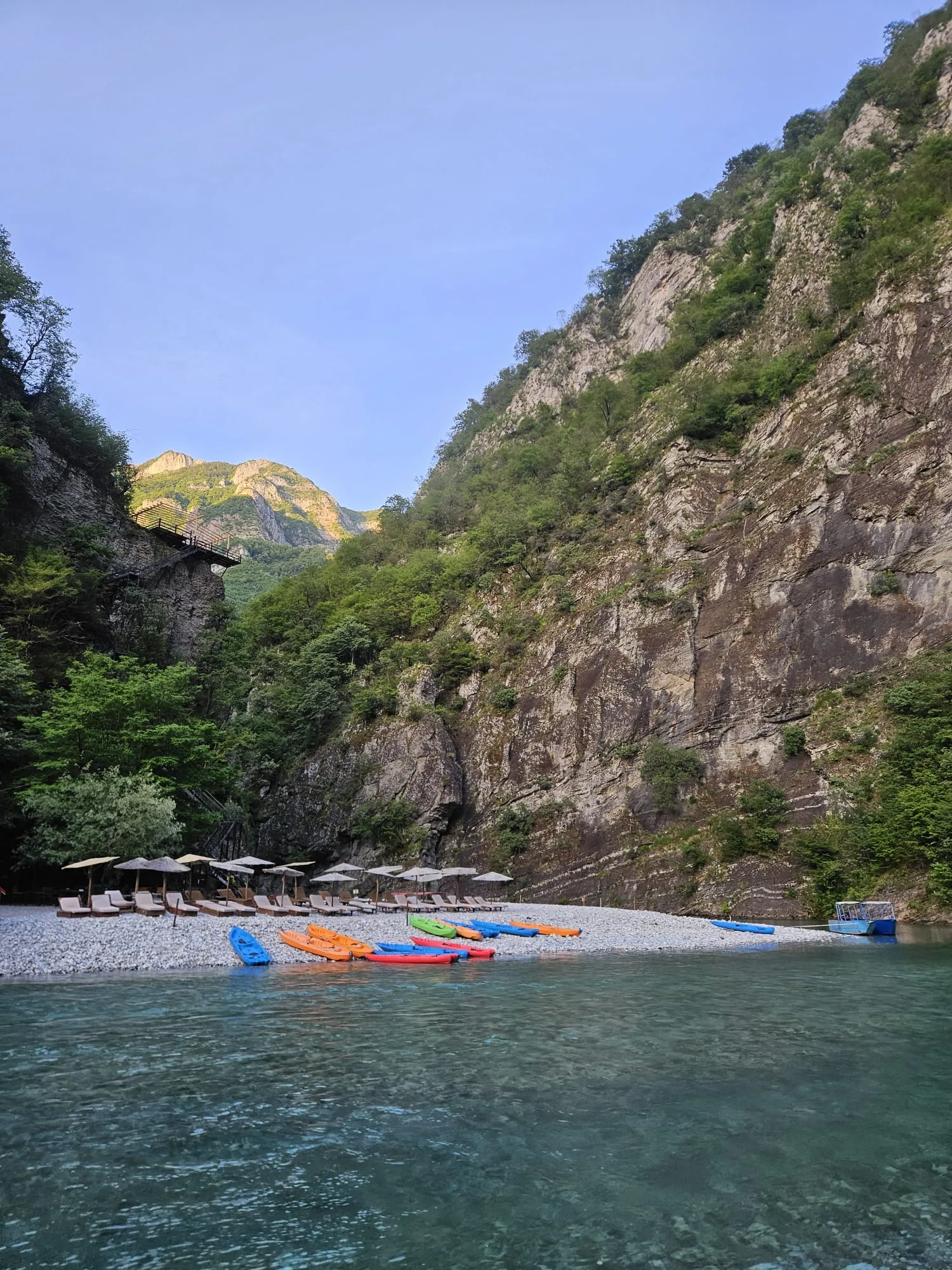 Scenic boat trip on Komani Lake